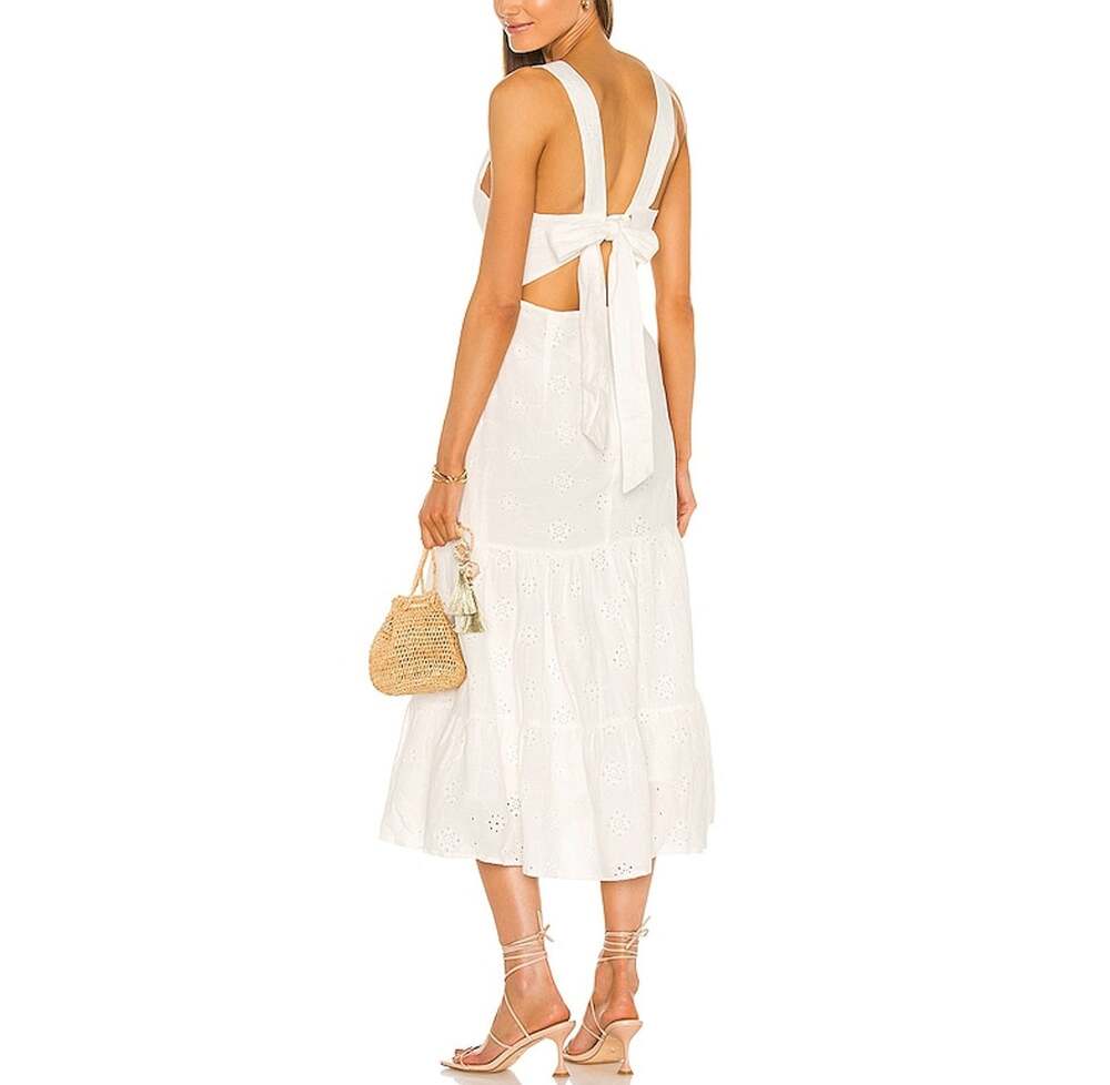 Bardot Embroidered Ivory Reign Maxi Dress Size S NWT